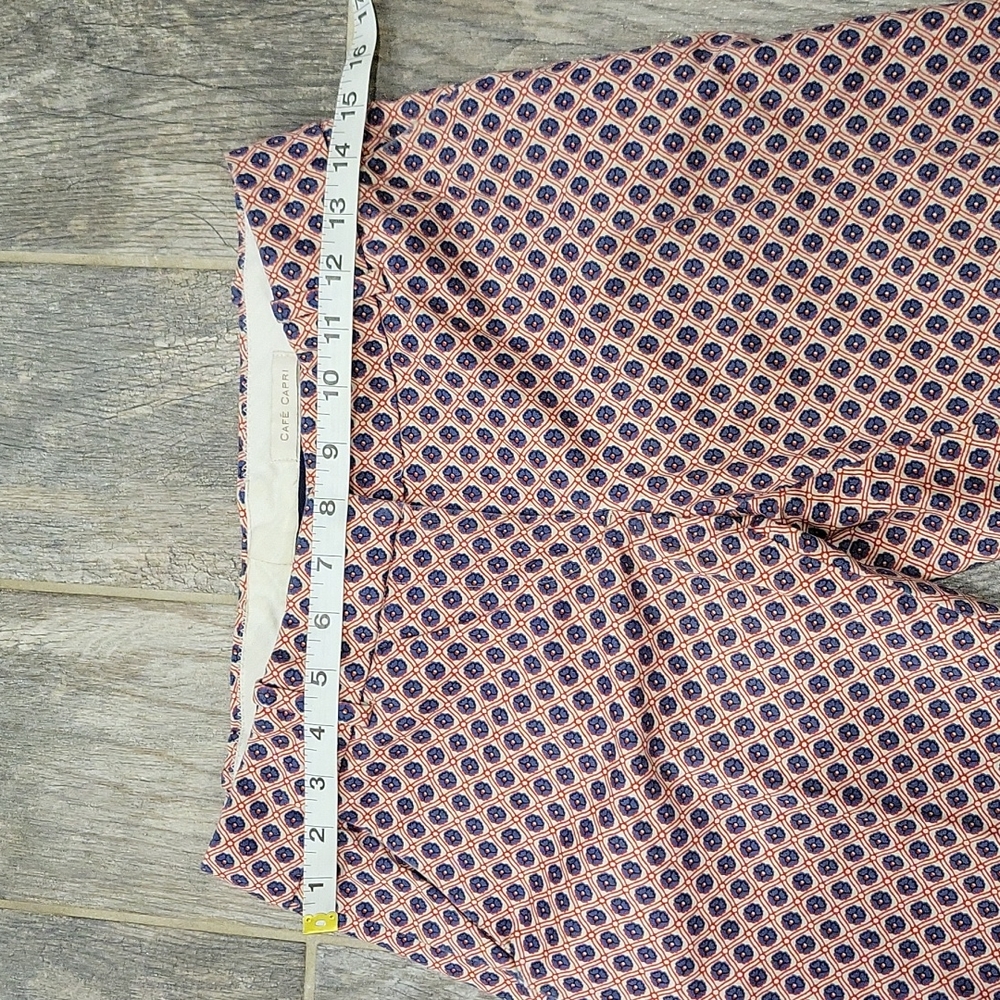 J.CREW Cafe Capri Pants Flower Print Size 00 - Picture 4 of 6